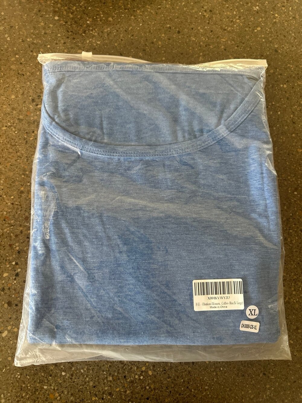 NWT Olankaro Women XL Sleeveless Tank Top Shirt 2 Pack Coffee and Blue